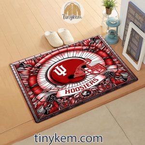 Indiana Hoosiers Stained Glass Design Doormat2B2 S5T4A