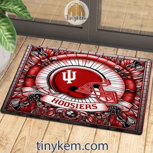 Indiana Hoosiers Stained Glass Design Doormat2B3 LMll8