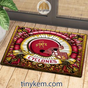 Iowa State Cyclones Stained Glass Design Doormat2B3 bP8gx