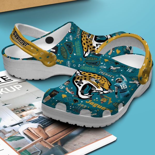 Jacksonville Jaguars Unisex Clogs Crocs: Icons Bundle Design