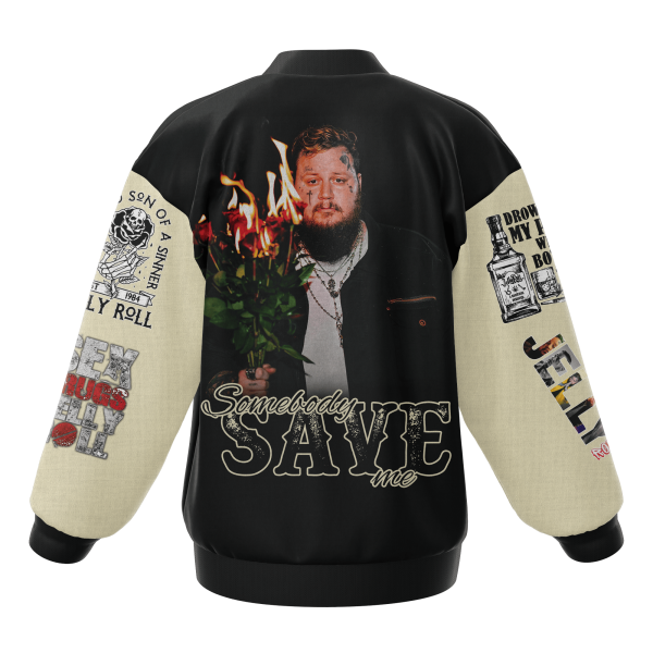 Jelly Roll Baseball Jacket: Somebody Save Me