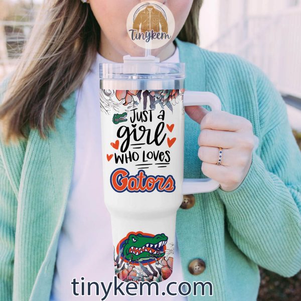 Just A Girl Who Loves Gators Customized 40 Oz Tumbler