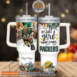 Just A Girl Who Loves Packers Customized 40 Oz Tumbler