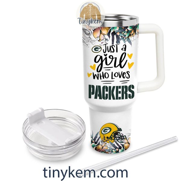 Just A Girl Who Loves Packers Customized 40 Oz Tumbler