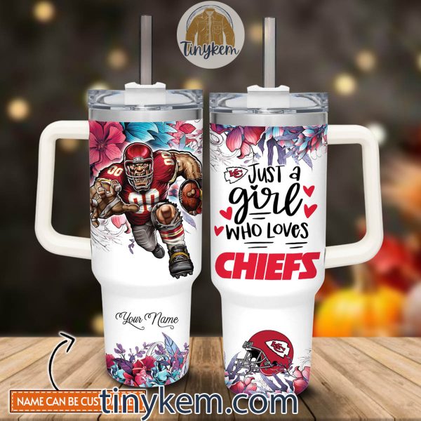 Just A Girl Who Loves Chiefs Customized 40 Oz Tumbler