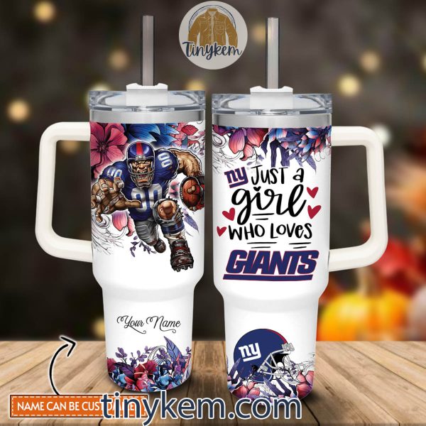Just A Girl Who Loves NY Giants Customized 40 Oz Tumbler