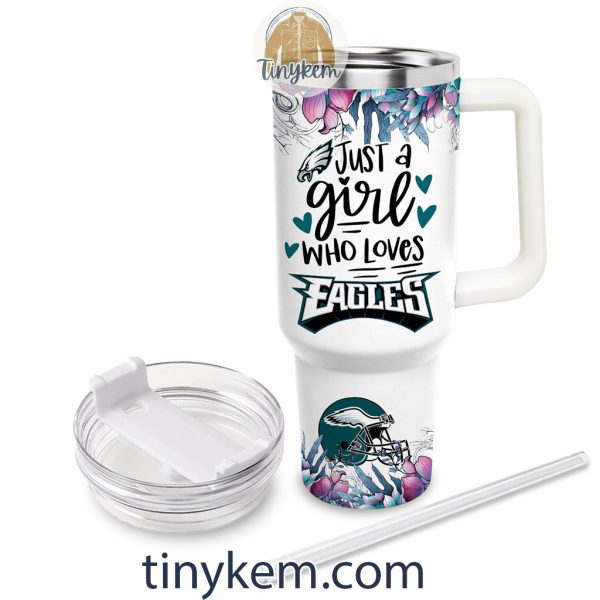 Just A Girl Who Loves Eagles Customized 40 Oz Tumbler