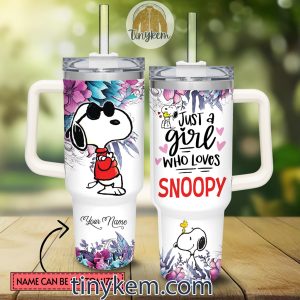 Snoopy and Friends In Car Customized 40Oz Tumbler