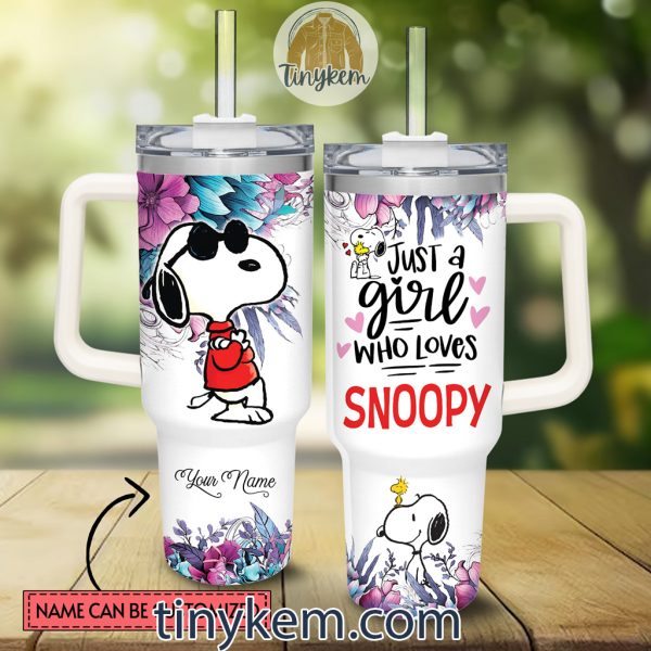 Just A Girl Who Loves Snoopy Customized 40oz Tumbler