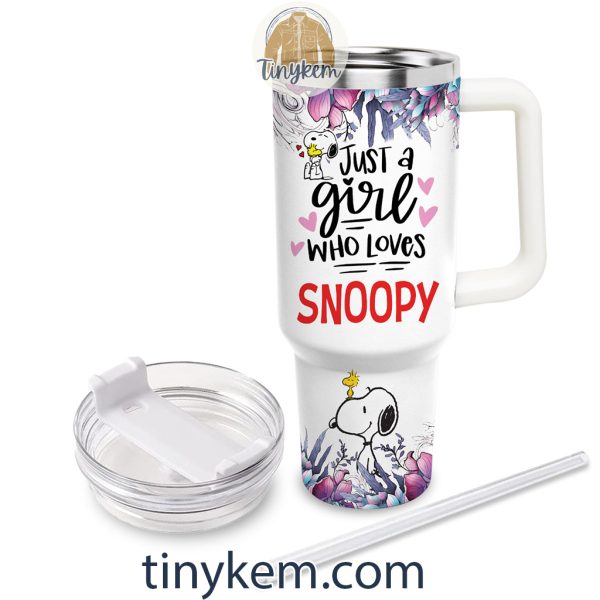 Just A Girl Who Loves Snoopy Customized 40oz Tumbler