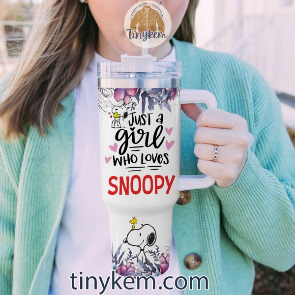 Just A Girl Who Loves Snoopy Customized 40oz Tumbler