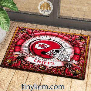 Kansas City Chiefs Stained Glass Design Doormat2B3 dOkhE