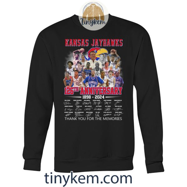 Kansas Jayhawks Basketball 126th Anniversary 1898-2024 Shirt