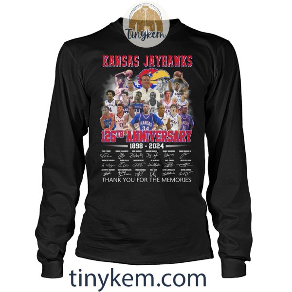 Kansas Jayhawks Basketball 126th Anniversary 1898-2024 Shirt