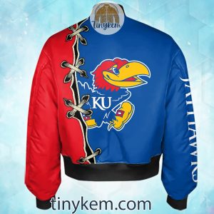 Kansas Jayhawks Custom Name Bomber Jacket2B3 zJEh2