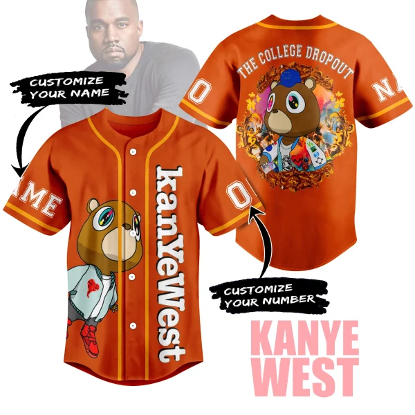 Kanye West Customized Baseball Jersey: The College Dropout