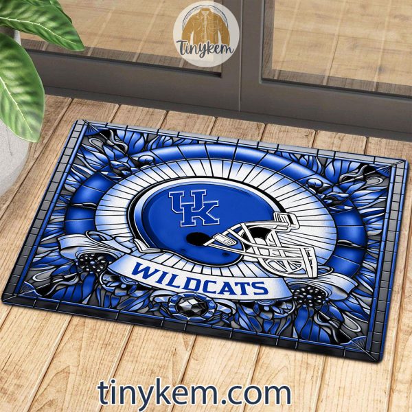 Kentucky Wildcats Stained Glass Design Doormat