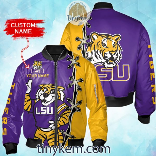 LSU Tigers Custom Name Bomber Jacket