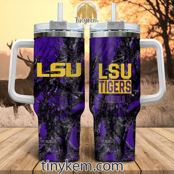 LSU Tigers Realtree Hunting 40oz Tumbler