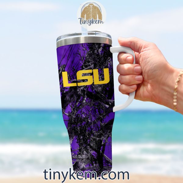 LSU Tigers Realtree Hunting 40oz Tumbler