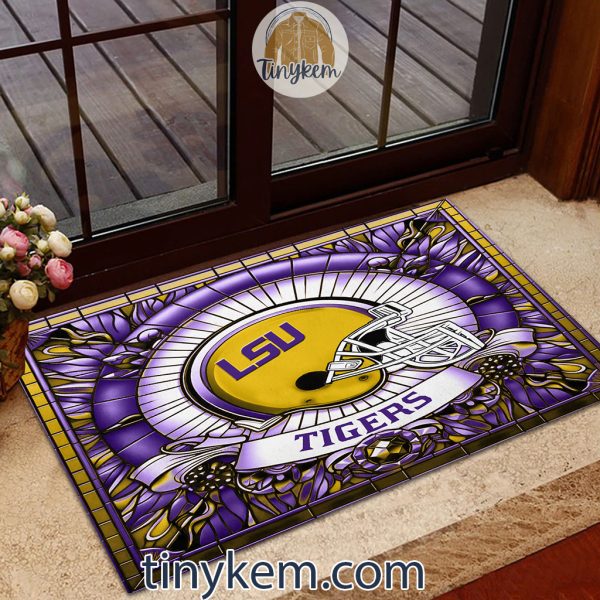 LSU Tigers Stained Glass Design Doormat