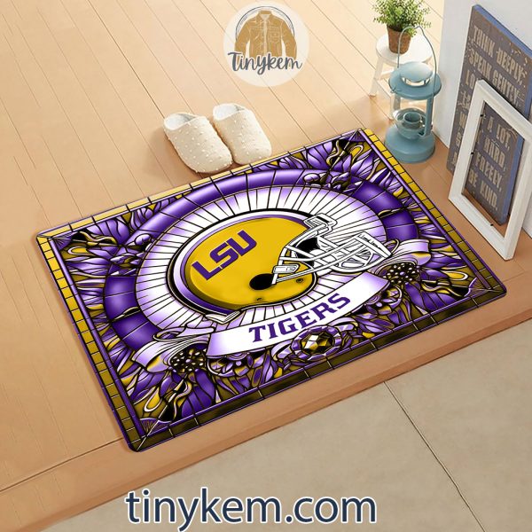 LSU Tigers Stained Glass Design Doormat