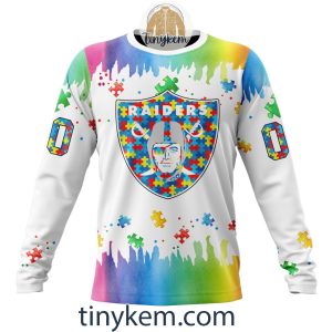 Las Vegas Raiders Autism Tshirt Hoodie With Customized Design For Awareness Month2B4 Y1StG