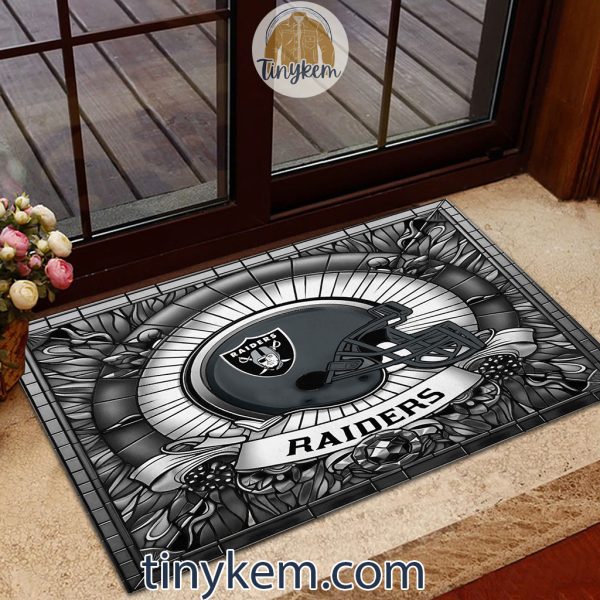 Las Vegas Raiders Stained Glass Design Doormat