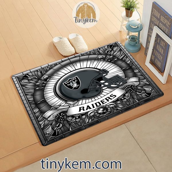 Las Vegas Raiders Stained Glass Design Doormat