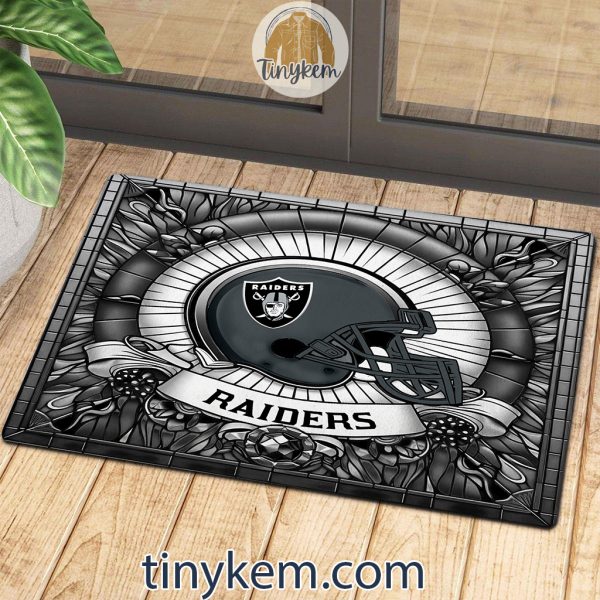 Las Vegas Raiders Stained Glass Design Doormat