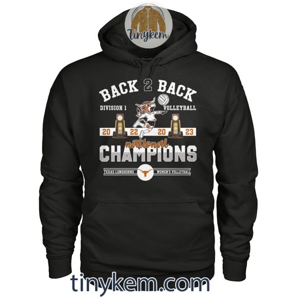 Longhorns Volleyball Back To Back Champions 2023 Tshirt