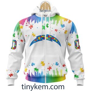 Los Angeles Chargers Autism Tshirt Hoodie With Customized Design For Awareness Month2B2 KF4hY