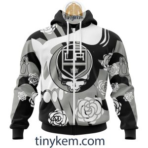 Los Angeles Kings Customized Hoodie Tshirt With Gratefull Dead Skull Design2B2 d8KDn