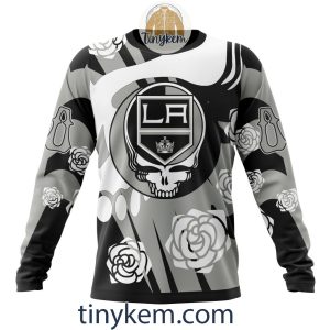 Los Angeles Kings Customized Hoodie Tshirt With Gratefull Dead Skull Design2B4 wrfHO