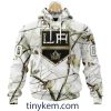 Minnesota Wild Customized Hoodie, Tshirt With White Winter Hunting Camo Design