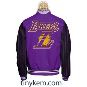 Los Angeles Lakers Baseball Jacket With Arm Stripes2B3 odoVz