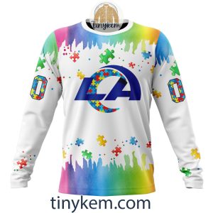 Los Angeles Rams Autism Tshirt Hoodie With Customized Design For Awareness Month2B4 GTFXf