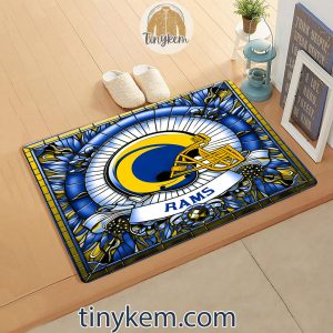 Los Angeles Rams Stained Glass Design Doormat