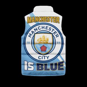 Man City Puffer Sleeveless Jacket Manchester Is Blue2B3 5MtSN