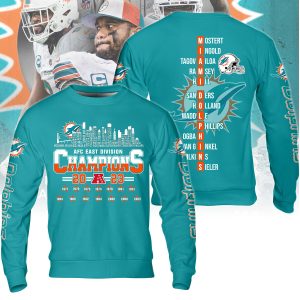 Miami Dolphins AFC Champions 2023 AOP Tshirt Hoodie Sweatshirt2B4 IdQza