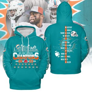 Miami Dolphins AFC Champions 2023 AOP Tshirt Hoodie Sweatshirt2B6 8OAxD