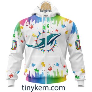 Miami Dolphins Autism Tshirt Hoodie With Customized Design For Awareness Month2B2 ucF5V