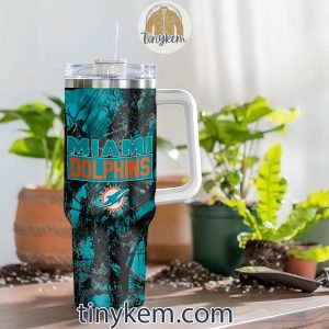 Miami Dolphins Realtree Hunting 40oz Tumbler2B4 UIIBN