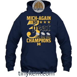 Michigan Football 3peat Champions 2021 2023 Tshirt2B2 IljLc