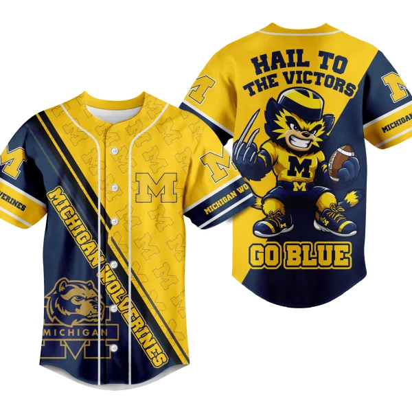 Michigan Wolverines Go Blue Baseball Jersey: Hail To The Victors