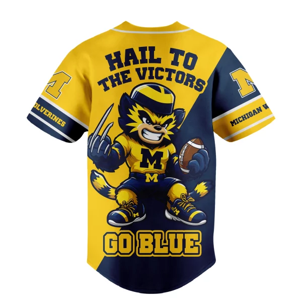 Michigan Wolverines Go Blue Baseball Jersey: Hail To The Victors