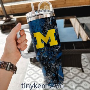 Michigan Wolverines Realtree Hunting 40oz Tumbler2B2 Qc5IR