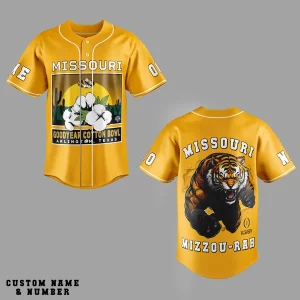 Missouri Tigers Goodyear Cotton Bowl Customized Baseball Jersey2B4 4kXuD