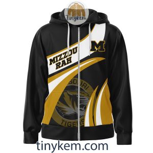 Missouri Tigers Zipper Hoodie With Simple Style Design