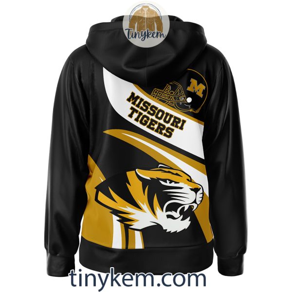 Missouri Tigers Zipper Hoodie With Simple Style Design